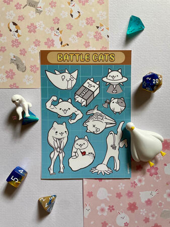The Battle Cats - Sticker Sheet